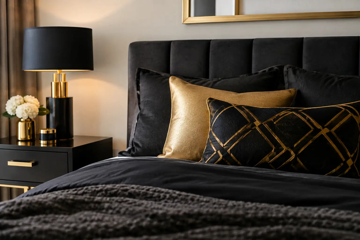 Black and Gold Bedroom Accessories That Impress