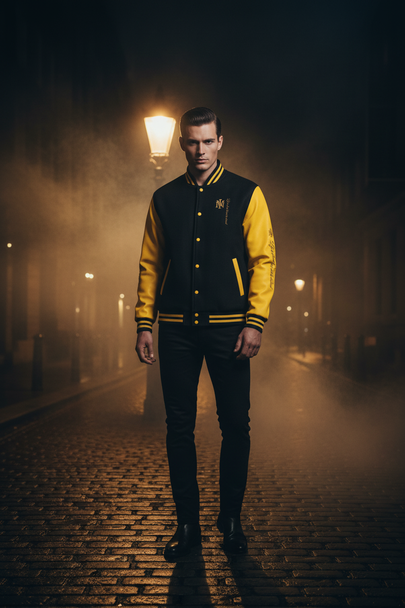 Male Model — IVN Varsity Jacket